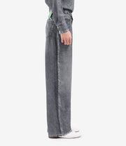 ALOE SILK PANTS FAUX DENIM
