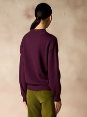 MAGLIONE OVERSIZE IN LANA CON SCOLLO A V