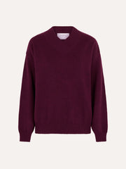MAGLIONE OVERSIZE IN LANA CON SCOLLO A V