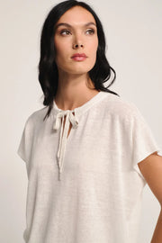 T-SHIRT IN LINO COTONE CON COULISSE