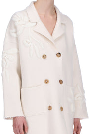 COAT WITH FLORAL EMBROIDERY