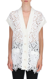 GILET IN PIZZO MACRAME'