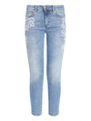 JEANS CON RICAMO FLOREALE