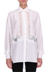 OVERSIZED SILK SHIRT WITH LACE