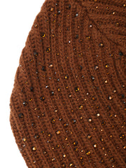 CASHMERE WOOL HAT WITH CRYSTALS