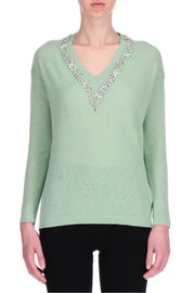 JEWEL V-NECK SWEATER