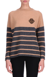 STRIPED SWEATER WITH CREST