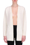 CARDIGAN IN LANA CON PIZZO