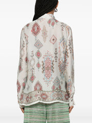 CAMICIA IN SETA STAMPA GEOMETRICA