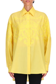 CAMICIA OVER IN COTONE CON RICAMO