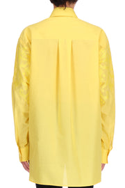 CAMICIA OVER IN COTONE CON RICAMO