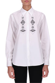 CAMICIA IN COTONE CON CRISTALLI