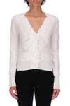 CARDIGAN LANA CASHMERE CON PIZZO REBRODE'