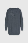 ABITO IN LANA E CASHMERE CON TRECCIA E PIZZO REBRODÈ