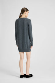 ABITO IN LANA E CASHMERE CON TRECCIA E PIZZO REBRODÈ