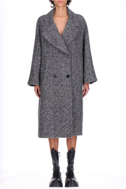 CAPPOTTO IN TWEED LANA DOUBLE CON LOGO GIOIELLO