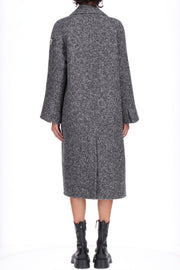 CAPPOTTO IN TWEED LANA DOUBLE CON LOGO GIOIELLO