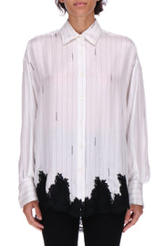 CAMICIA GESSATA CON PIZZO