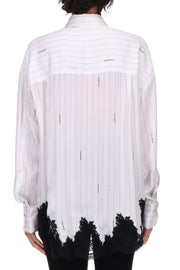CAMICIA GESSATA CON PIZZO