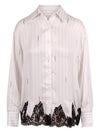 CAMICIA GESSATA CON PIZZO