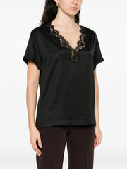 T-SHIRT DI RASO CON PIZZO