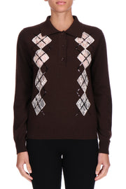 POLO A ROMBI E PAILLETTES