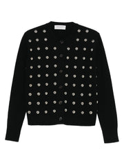 CARDIGAN IN LANA CON BORCHIE