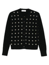 CARDIGAN IN LANA CON BORCHIE