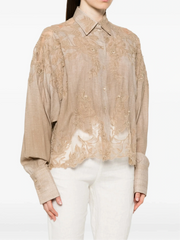 CAMICIA OVER CON PIZZO