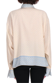 CAMICIA OVER IN CREPE DE CHINE CON STAMPA FOULARD