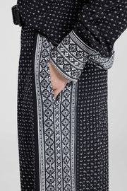 PANTALONE PALAZZO IN PURA SETA STAMPATA BANDANA