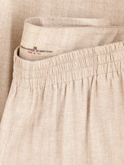 PANTALONE PALAZZO IN VISCOSA STAMPA BEIGE