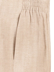 PANTALONE PALAZZO IN VISCOSA STAMPA BEIGE