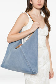 borsa clio grande in jeans denim ermanno scervino 