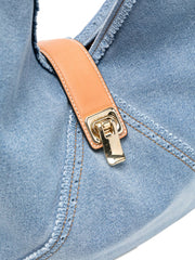 borsa clio grande in jeans denim ermanno scervino 