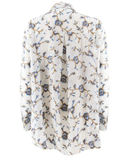 CAMICIA OVER IN COTONE CON RICAMO FLOREALE