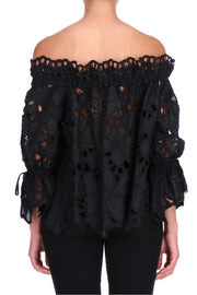 SHORT COTTON LACE TOP