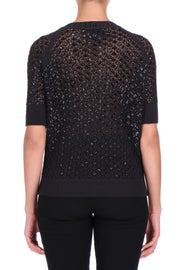 CARDIGAN SCOLLO A V CON CRISTALLI