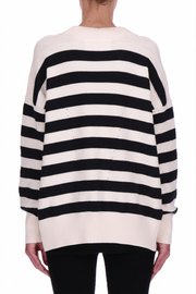 OVERSIZED STRIPED COTTON CARDIGAN