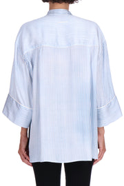 CAMICIA A RIGHE STAMPA FLOREALE