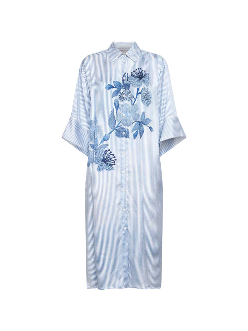 ABITO A RIGHE STAMPA FLOREALE