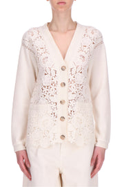 cardigan lana pizzo crochet ermanno firenze 