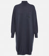 CASHMERE KNIT DRESS WITH SHINY SHADOW POCKET