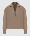 MAGLIA SCOLLO A V A COSTE IN CASHMERE CON MONILE