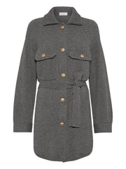 CARDIGAN IN LANA CASHMERE SETA COSTA INGLESE CON BOTTONI IN METALLO E CINTURA