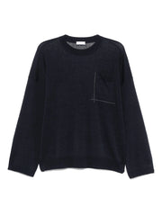 MAGLIA IN LINO CON SHINY POCKET DETAIL