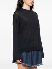MAGLIA IN LINO CON SHINY POCKET DETAIL