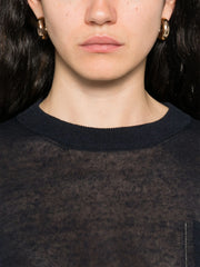 MAGLIA IN LINO CON SHINY POCKET DETAIL