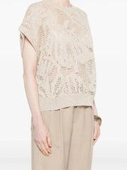DAZZLING WATER LILIES KNIT IN LINEN AND COTTON
