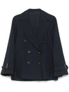CABAN IN CAVALRY DI COTONE E LINO CON SHINY CUFF DETAILS
